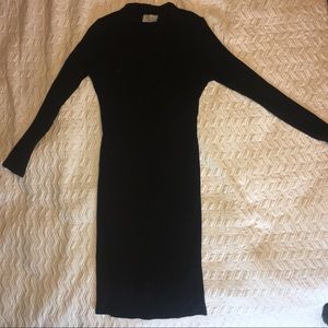Black mid length dress